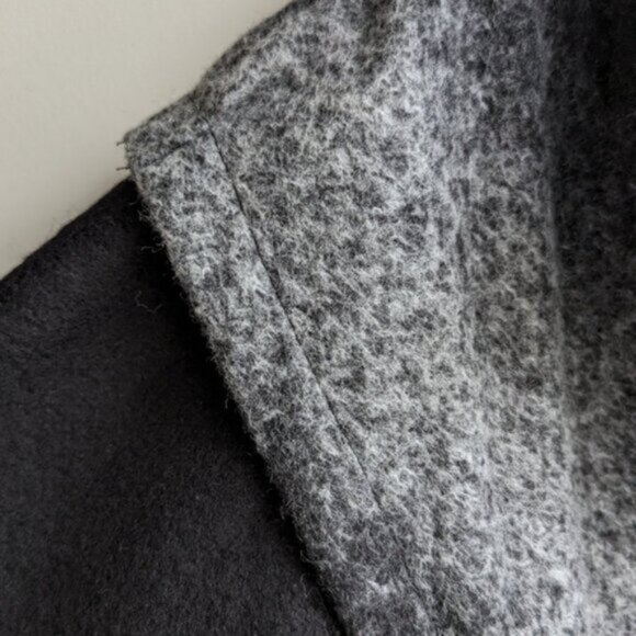 NESS black & gray ombre acrylic wool-like trapeze style coat - Picture 7 of 9